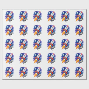 Space Adventure Poster Adventure Awaits Among Wrapping Paper