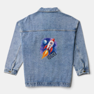 Space Adventure Poster Adventure Awaits Denim Jacket