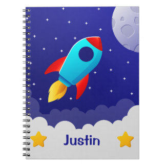 Space Adventure Rocket Design Notebook