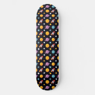 Space Adventure Skateboard Deck Colourful Galaxy