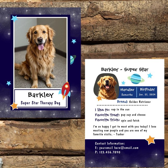 Space Adventure Therapy Animal Trading Card (Creator Uploaded)