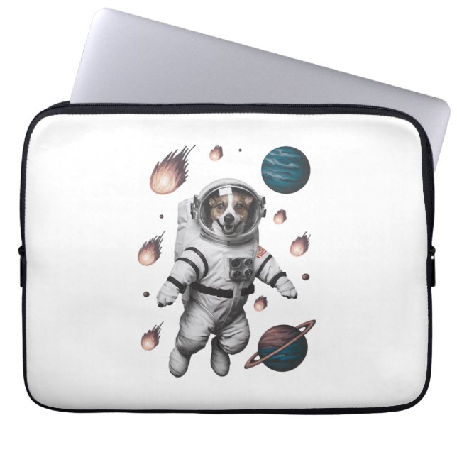 Space Adventure With A Dog Astronaut Laptop Sleeve (Front)