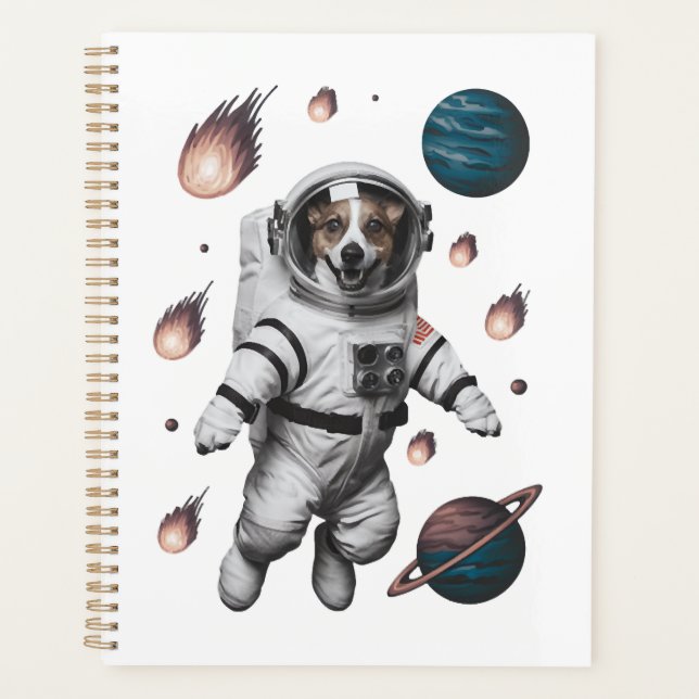 Space Adventure With A Dog Astronaut Planner (Front)