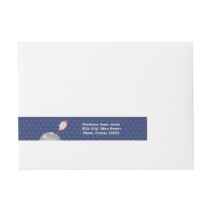 Space Adventure Wraparound Address Label