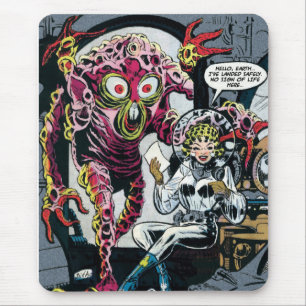Space Adventures #12 Funny 50s Retro Sci Fi Comic Mouse Pad