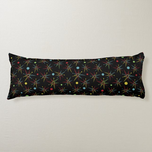 Space Age Atomic Retro Dot Custom Colours Body Cushion (Front)