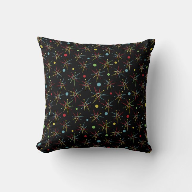 Space Age Atomic Retro Dot Custom Colours Cushion (Front)
