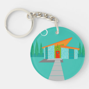 Space Age Cartoon Acrylic Keychain