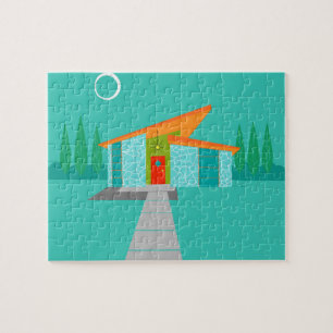 Space Age Cartoon House Puzzle