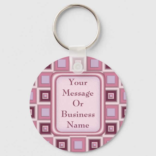 Space Age Checkerboard Key Ring (Front)