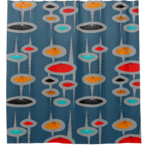 Space Age Colourful  Shower Curtain