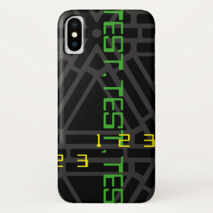 Space Age Futuristic Test Pattern Design iPhone X Case