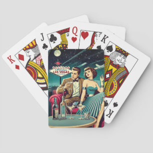 Space Age Las Vegas Martini Party Playing Cards