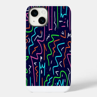 Space Age Maze Abstract Print iPhone 14 Case
