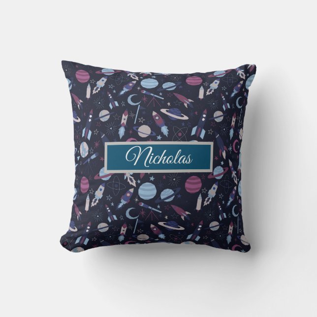 Space Age Retro Atomic Era Cushion (Front)
