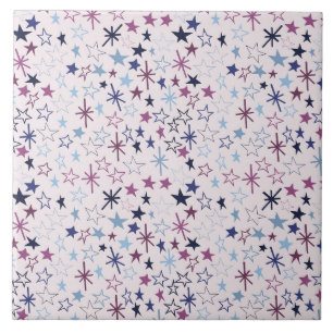 Space Age Stars. Retro, Atomic Era Ceramic Tile
