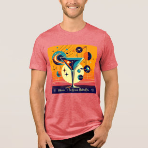 Space Age Welcome To The Atomic Martini Club Tri-Blend Shirt