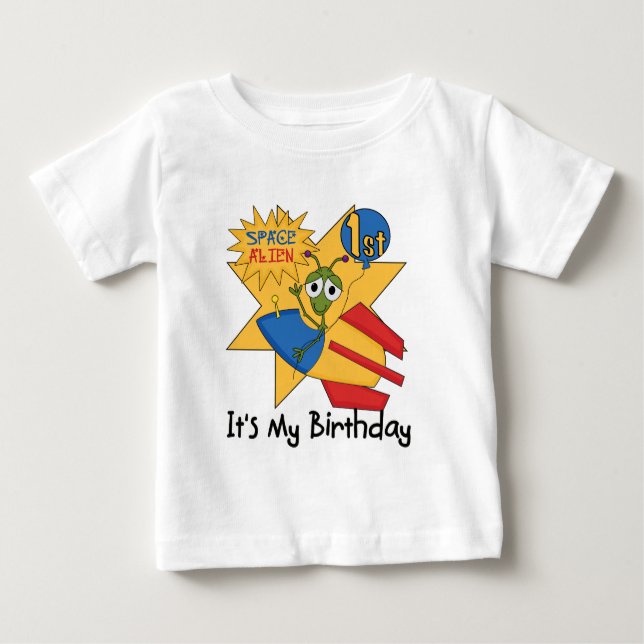Space Alien 1st Birthday Tshirts and Gifts (Front)