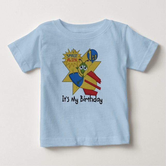 Space Alien 1st Birthday Tshirts and Gifts (Front)