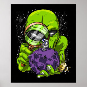 Space Alien Astronaut Abduction UFO Conspiracy Poster