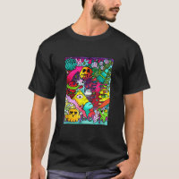 Space Alien Doodle Art Cute Comic Monster Illumina