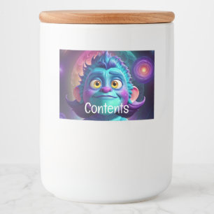 Space Alien & Friend  Food Label