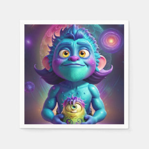 Space Alien & Friend Napkin