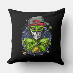 Space Alien Gangstа UFO Extraterrestrials Rapper Cushion