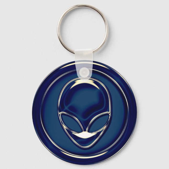 Space Alien Head Key Ring (Front)