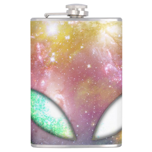 Space Alien Hip Flask (Front)