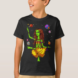 Space Alien Hippie Yoga Zen Meditation Psychedelic T-Shirt