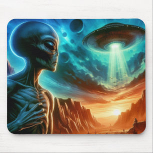 Space Alien  Mouse Pad
