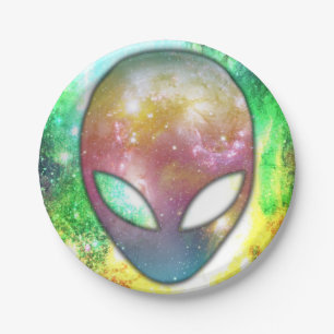 Space Alien Paper Plate