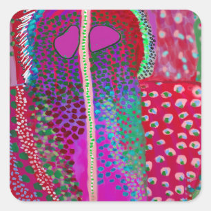 Space Alien Party Animal Square Sticker
