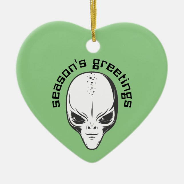 Space Alien Sci Fi Extraterrestrial UFO Ornament (Front)