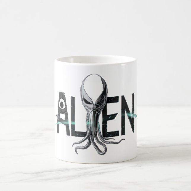 Space Alien Text Coffee Mug (Center)