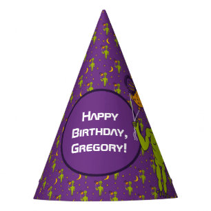 Space Alien with Planet Balloons Birthday Party Hat