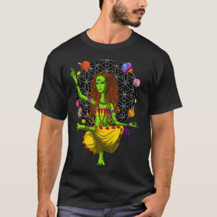 Space Alien Yoga T-Shirt