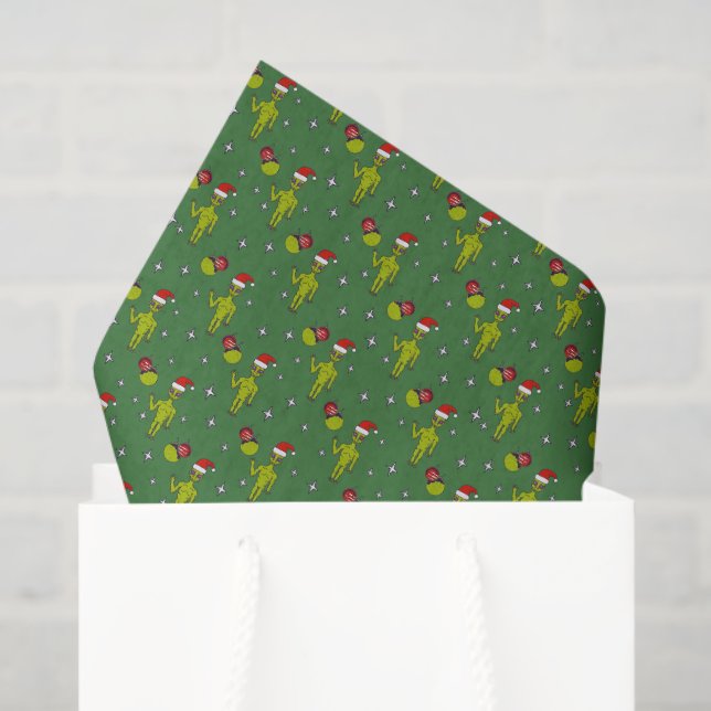 Space Aliens in Santa Hats Sci-Fi Christmas Tissue Paper (Gift Bag)
