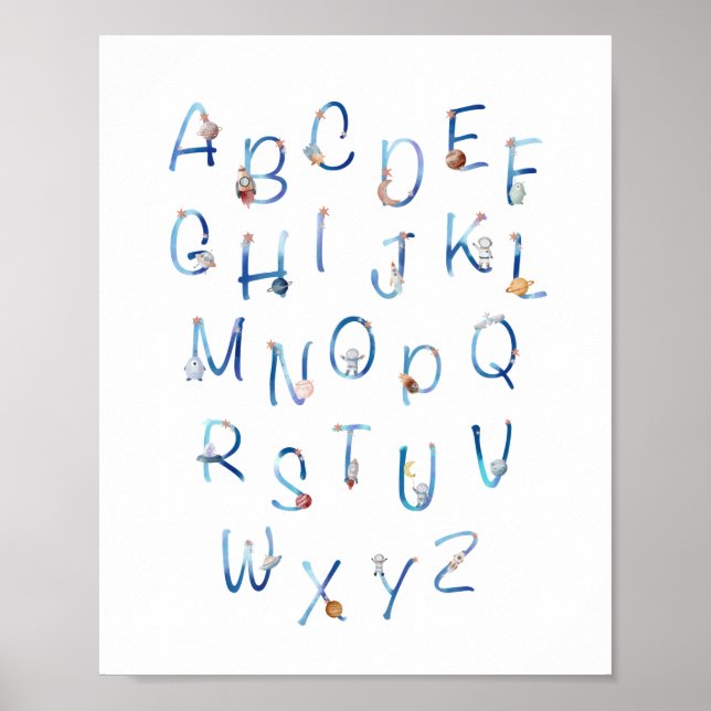 Space Alphabet  Poster (Front)