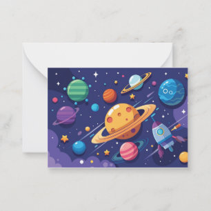 Space and planet theme card