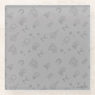 Space And Science Doodles Glass Coaster