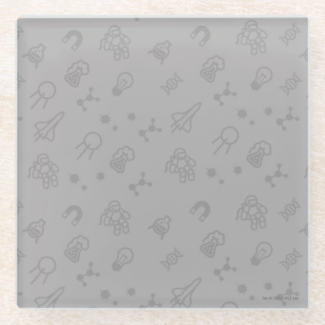 Space And Science Doodles Glass Coaster (Front)