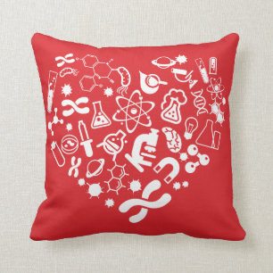Space And Science Heart Cushion