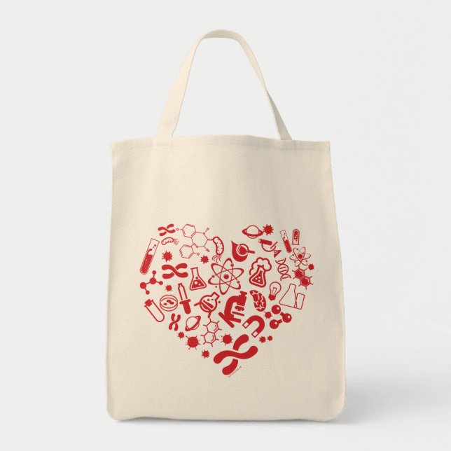 Space And Science Heart Tote Bag (Front)