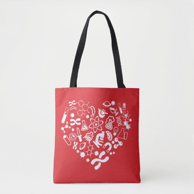 Space And Science Heart Tote Bag (Front)