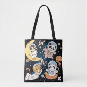 Space Animals Tote Bag