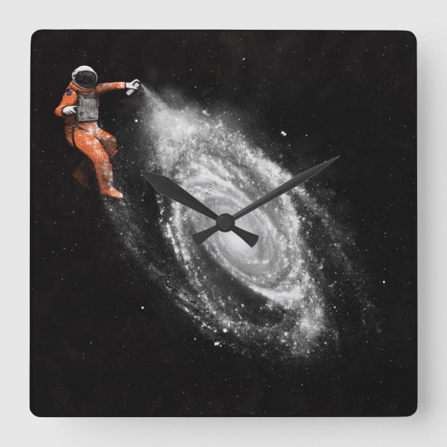 Space Art | Florent Bodart Square Wall Clock (Front)