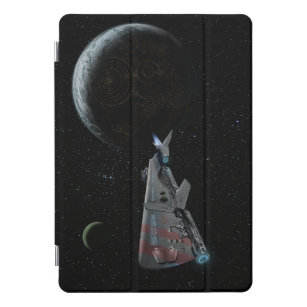 Space art: The Departure of a Spaceship iPad Pro Cover