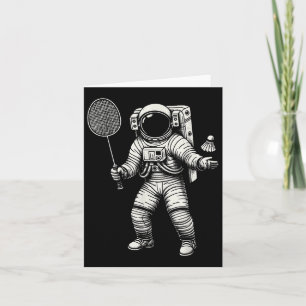 Space Astronaut Badminton Player Shuttle Sport _7 Card